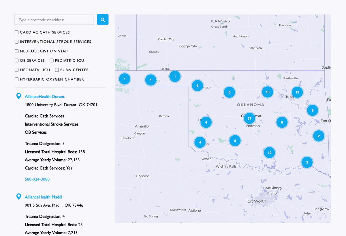 Location Map for Emergency Physicians